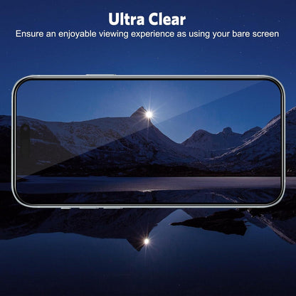OMOTON iPhone 15 Panzer Schutzglas 9H Härte 2+2 Stück 6,1 Zoll