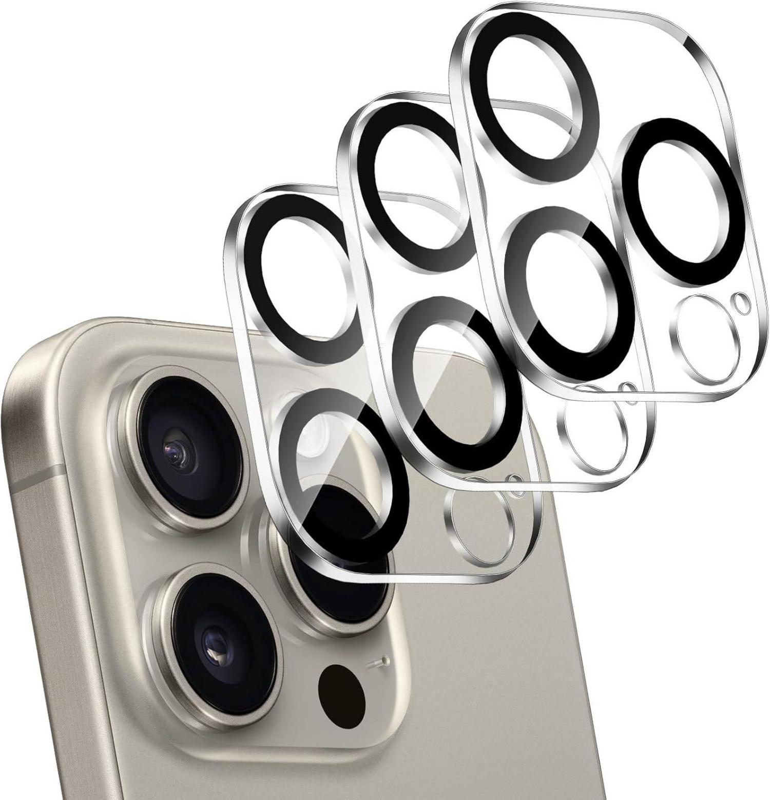 Kameraschutz für iPhone 15 Pro/Pro Max 9H Härte HD Klar