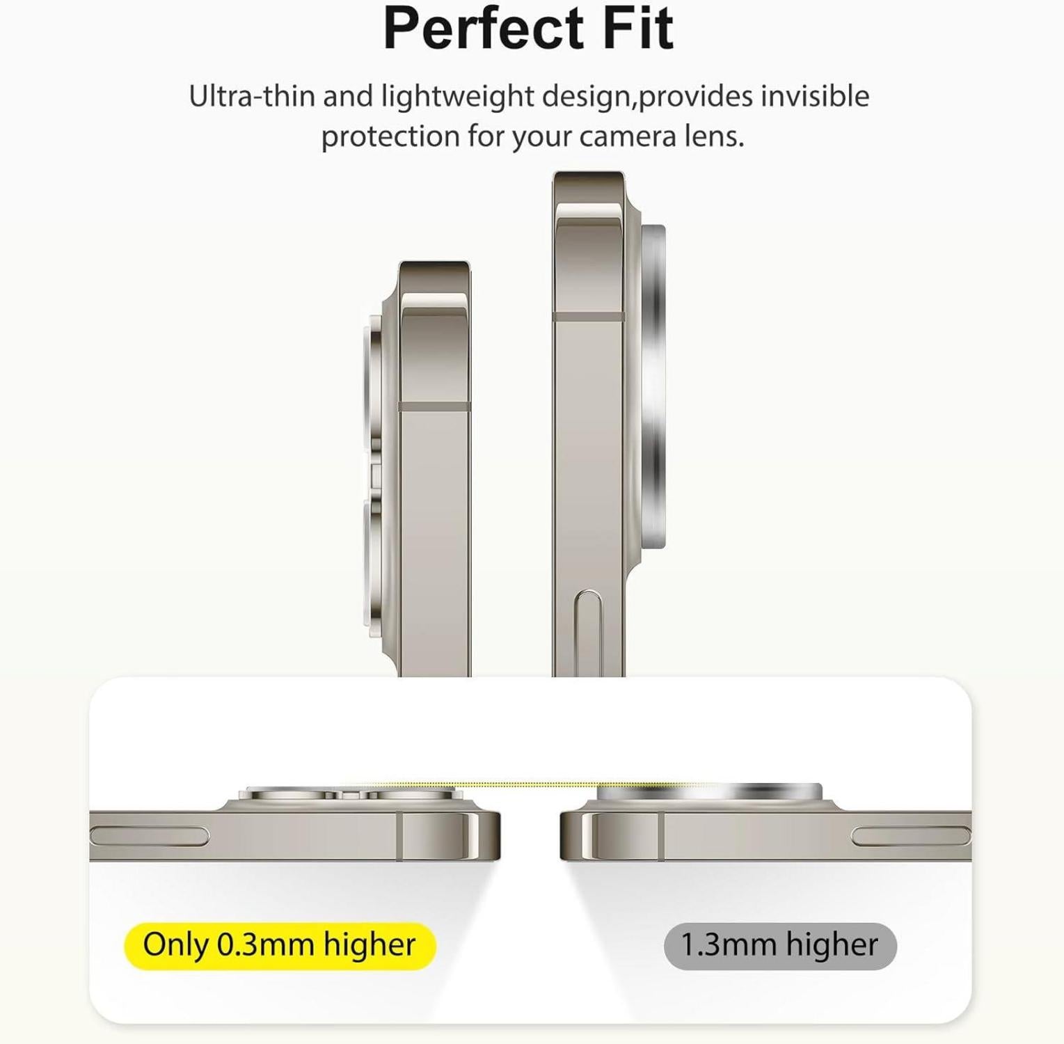 3er Pack Kameraschutz für iPhone 15 pro/max Kamera HD Klar 9H Härte