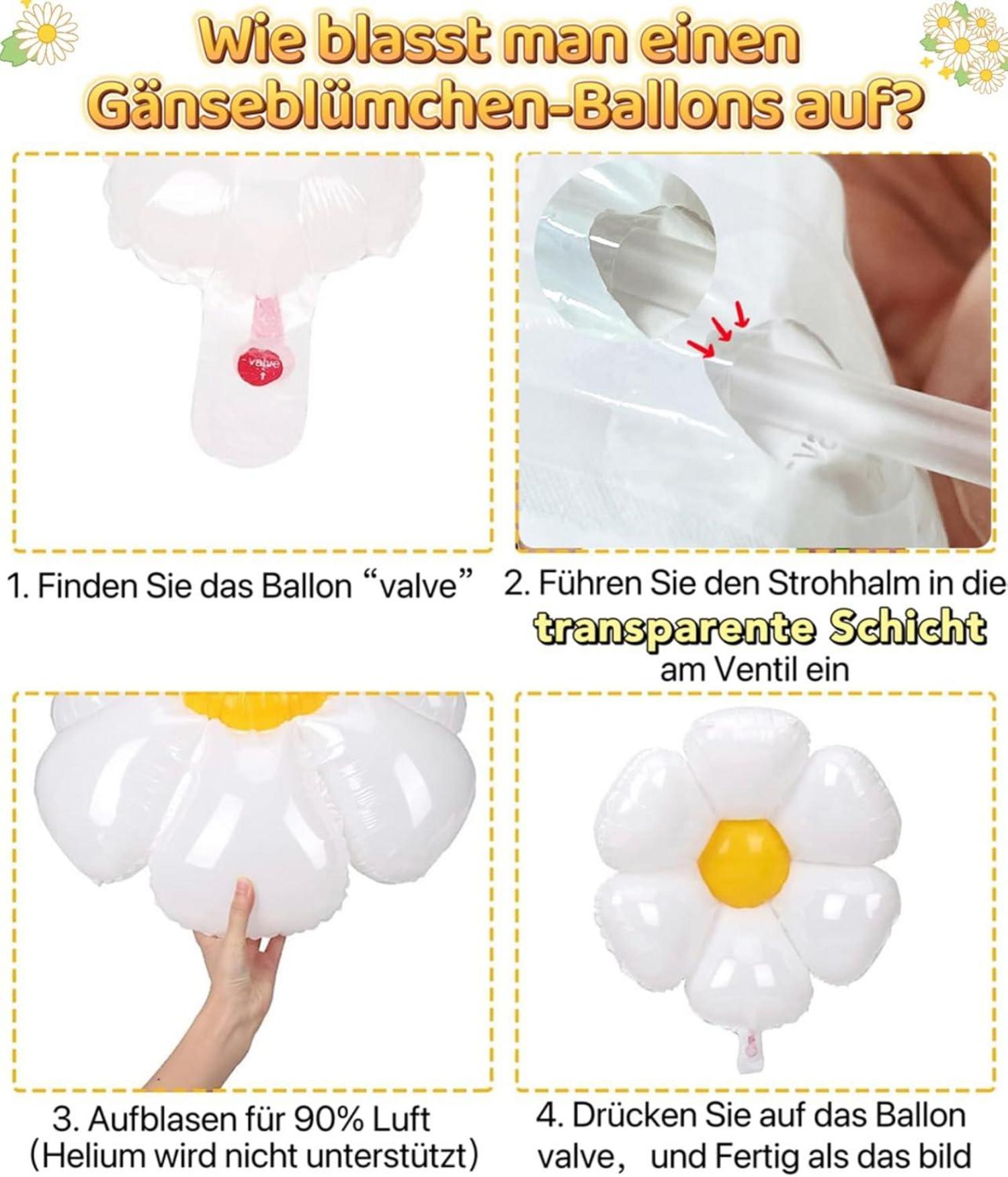 Gänseblümchen Mädchen Geburtstagsdeko: Pastell Luftballon Girlande