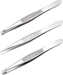 Profi Augenbrauen Pinzetten Set, Edelstahl Zupfpinzette, 3-teilig