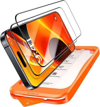 Panzerfolie 9H Schutzglas für iPhone 14 Pro 2er Pack
