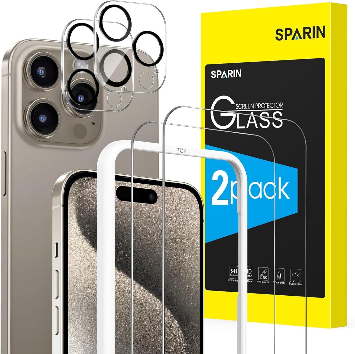 Schutzfolie für iPhone 15 Pro Panzer Schutz Glas 2 Stück Ultra-klar 9H
