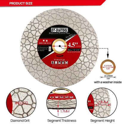 Diamant-Trennscheiben 115mm 5er-Pack für Fliesen & Stein