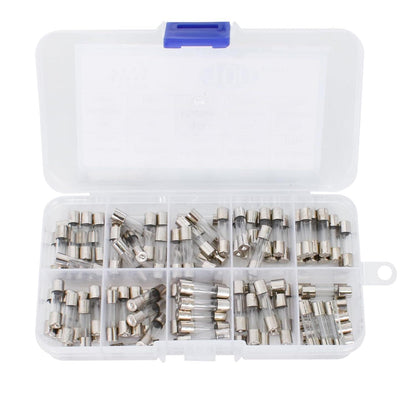 Glassicherungen 100 Stück Set 5x20mm 250V 0,2-15A Sortiment in