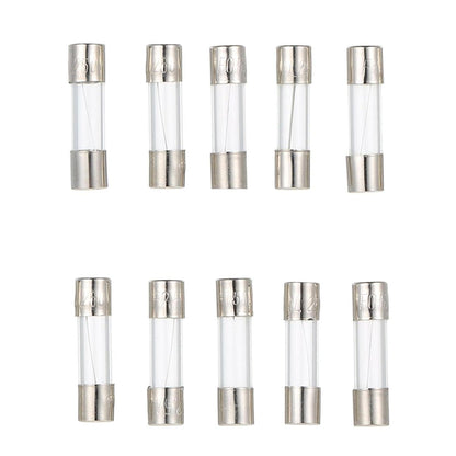100Pcs 10 Werte Glassicherungen Sortiment Set 5x20mm 250V 0,2A-15A Box