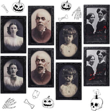 Halloween Bilderrahmen Horror Deko 3D Beweglich 4 Stück