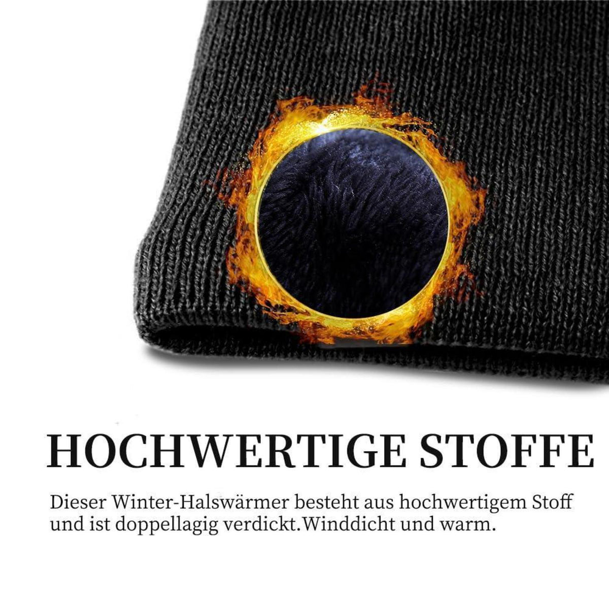 Fleece Schlauchtuch Herren Damen - Winddichter Winter Halsschal