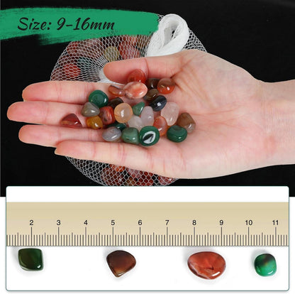 150g Buntes Edelsteine Trommelsteine Natur Achat Kristall Set