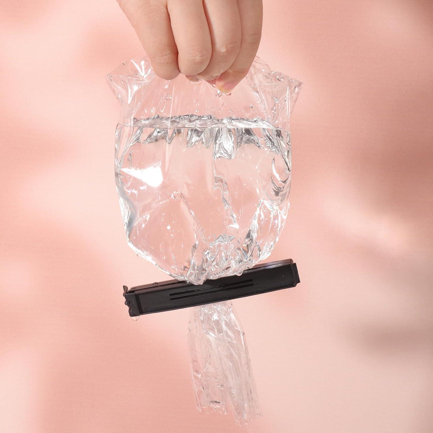 40 Stück Verschlussclips für Lebensmittel, 6cm/11cm, Schwarz