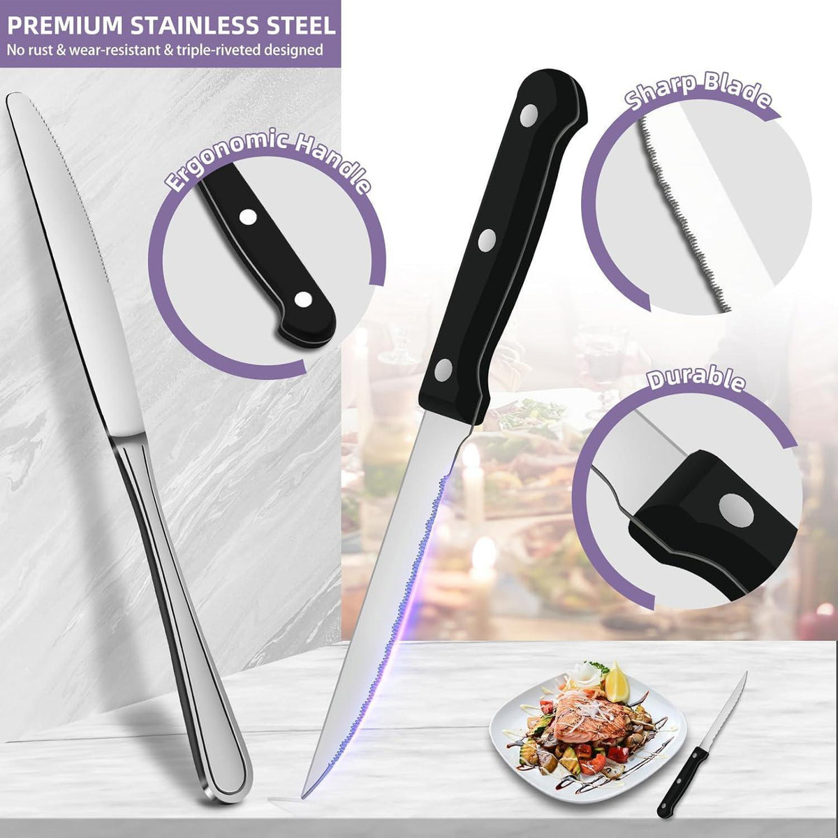 30-teiliges Besteckset für 6 Personen, Edelstahl, spülmaschinenfest