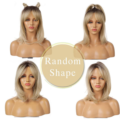 Blonde Bob Perücke mit Pony – Synthetisch & Natürlich Aussehend