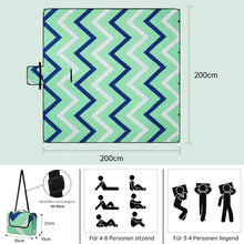 HAUSPROFI Wasserdichte XXL Picknickdecke 200x200cm mit
