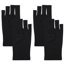 Gel Nagellampen UV Schutzhandschuhe 2 Paare UPF50+ Schwarz