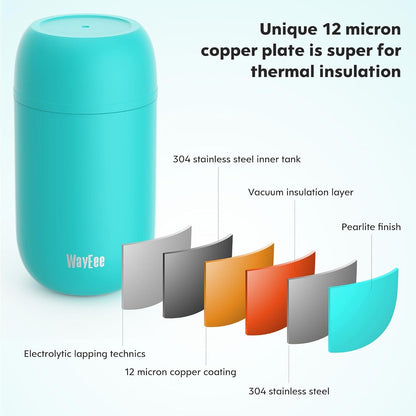 Thermobehälter Edelstahl 710ml Warmhaltebehälter Löffel Suppe Babybrei