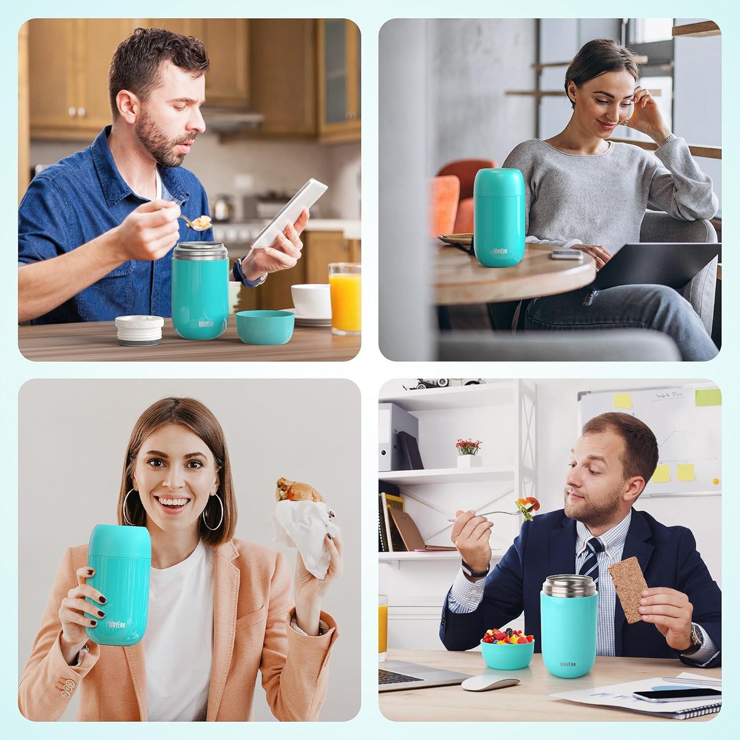 Thermobehälter Edelstahl 710ml Warmhaltebehälter Löffel Suppe Babybrei