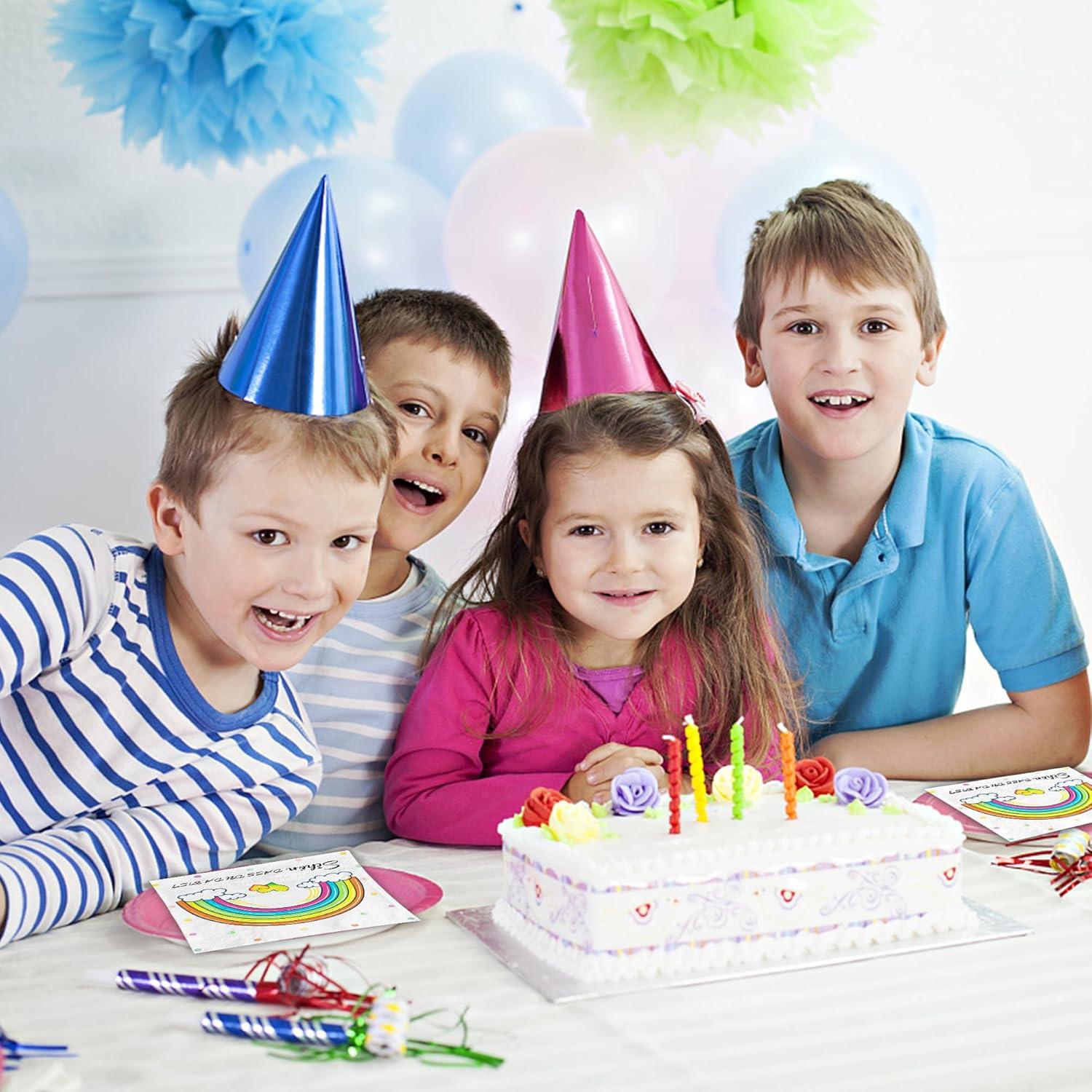 Regenbogen Servietten Kindergeburtstag Hochzeit Taufe 3-lagig 80Stück