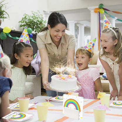 Regenbogen Servietten Kindergeburtstag 40 Stück 3-lagig 33x33cm