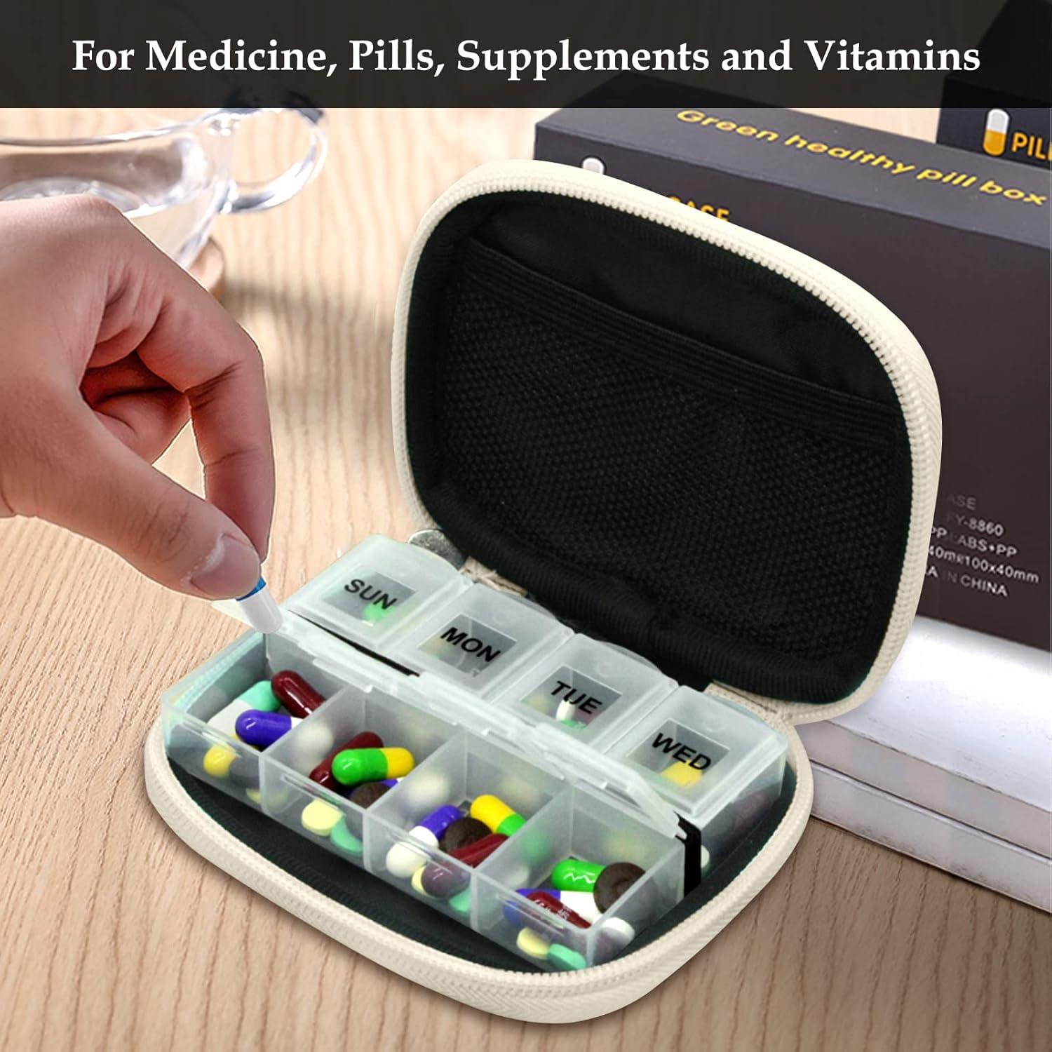 Tablettenbox 7 Tage Medikamentenbox Pillenbox Aufbewahrung Gelb