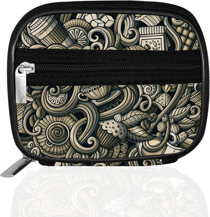 Tablettenbox 7 Tage Medikamentenbox Reißverschluss Stofftasche Braun