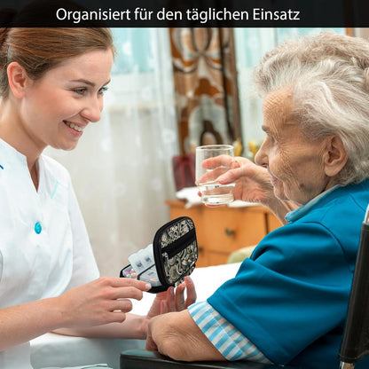 Tablettenbox 7 Tage Klein Medikamentenbox Pillenbox Reißverschluss Stofftasche