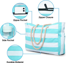 Oscaurt Strandtasche Groß XXL Shopper Tote Bag B-seegrün