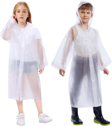 Kinder Regenmantel Transparent Atmungsaktiv Wasserdicht für Outdoor