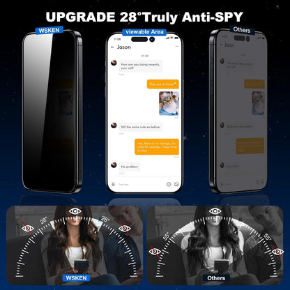 Sichtschutz Schutzfolie für iPhone 15 Pro Max 6.7 Zoll