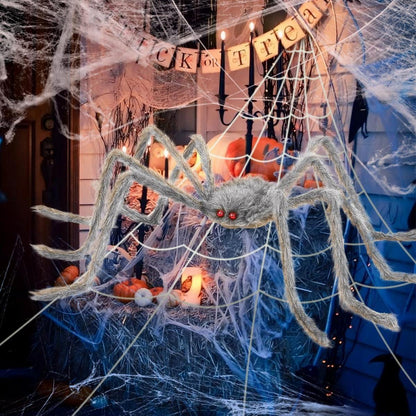 XXL Halloween Deko Set Spinnennetz Spinne Spinnweben Mini Garten