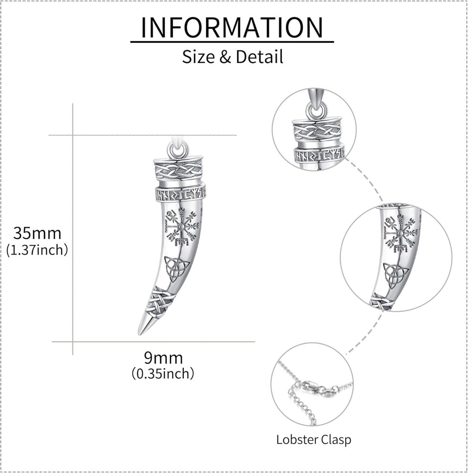 Wikinger Kompass Halskette Sterling Silber Nordische Schmuck Geschenke