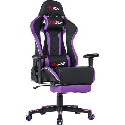 Ergonomischer Gaming Stuhl mit Fußstütze und verstellbarer