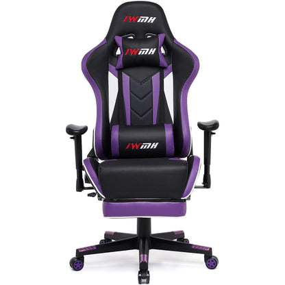 Ergonomischer Gaming Stuhl mit Fußstütze und verstellbarer