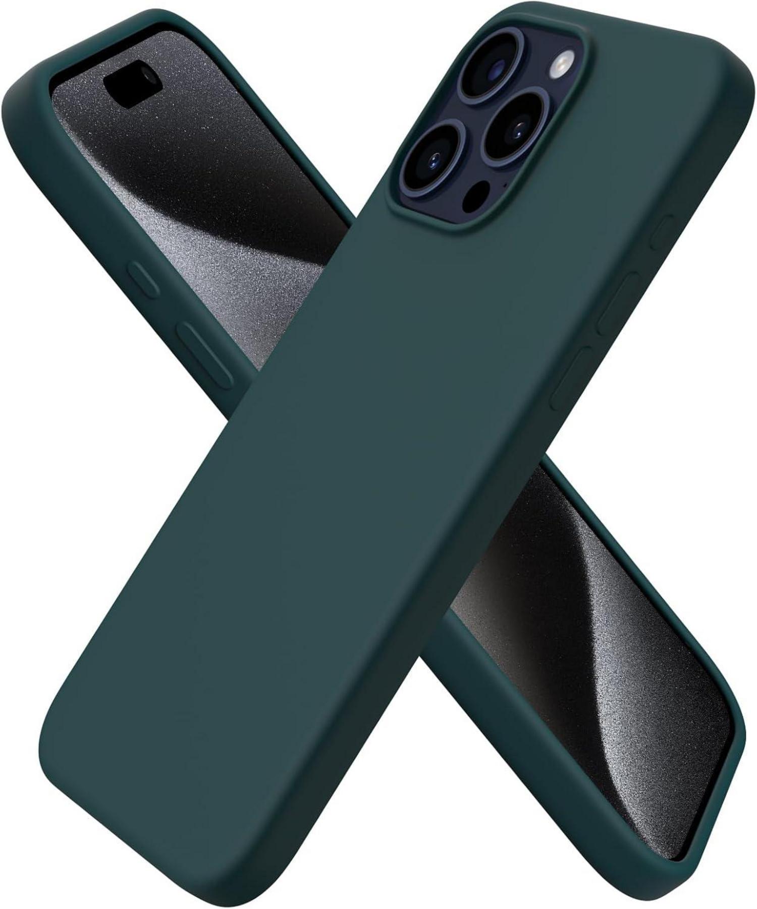 iPhone 15 Pro Max Silikon Hülle 6,7 Zoll Olivgrün Schutzhülle 2023