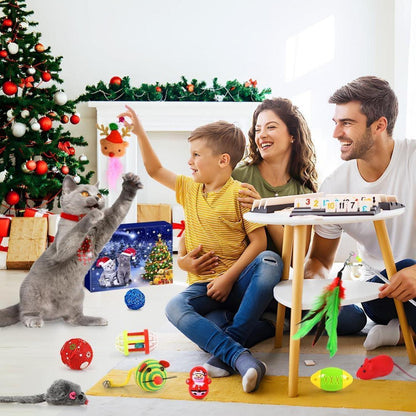 Katzen Adventskalender 2026 Spielzeug 24-teilig Weihnachten