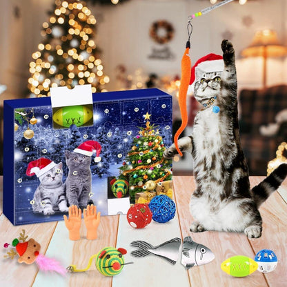 Katzen Adventskalender 2026 Spielzeug 24-teilig Weihnachten