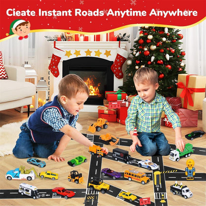 Adventskalender Autos Junge 2024 Kinder Legierung Spielzeug 24 Fahrzeuge