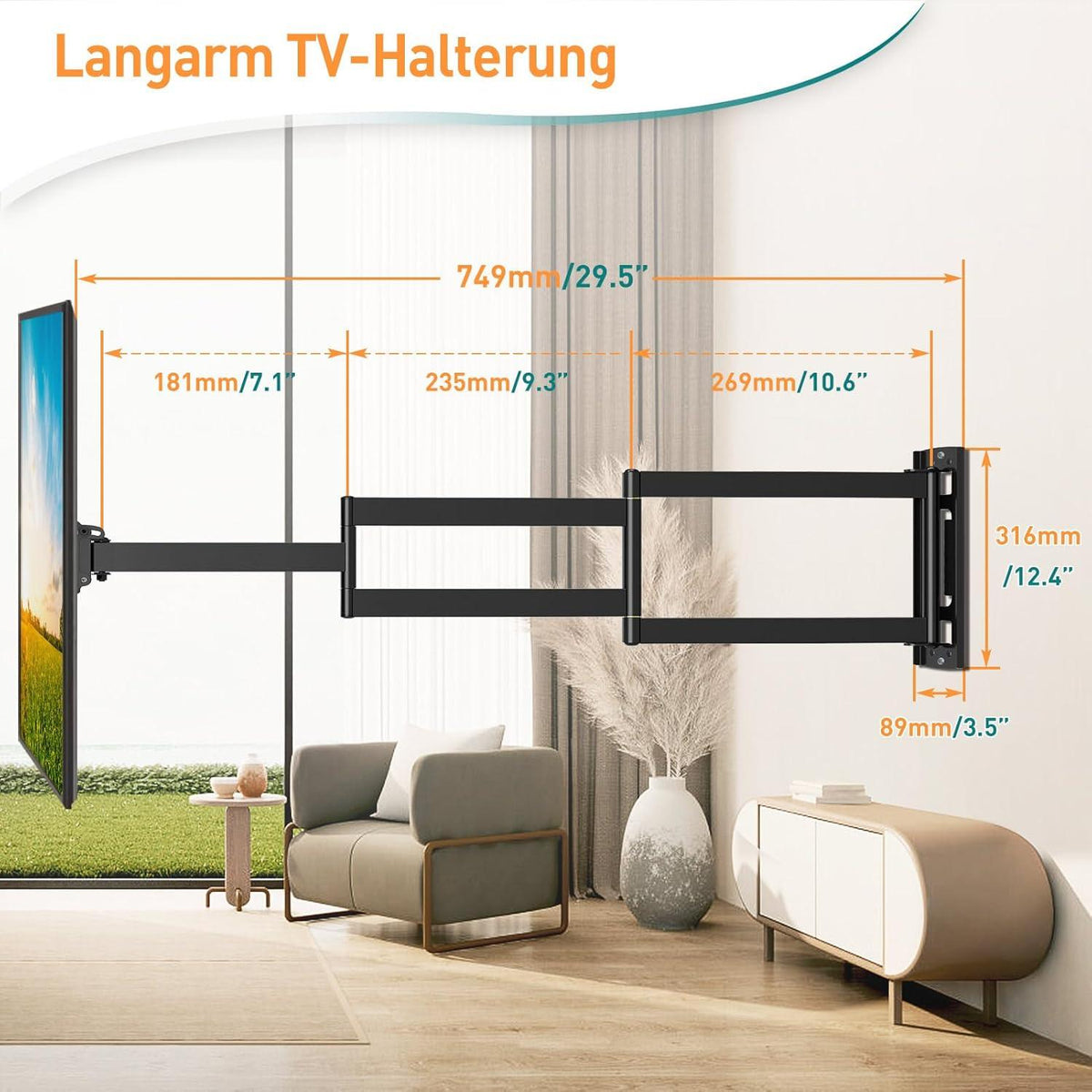 TV Wandhalterung für 26-60 Zoll Fernseher, Eckhalterung mit