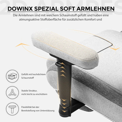 Dowinx Gaming Stuhl Stoff mit Massagefunktion und