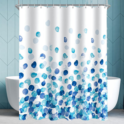 Duschvorhang Blaue Blütenblätter Antischimmel Textil 150x200cm