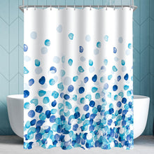 Duschvorhang Blaue Blütenblätter 180x180cm wasserabweisend