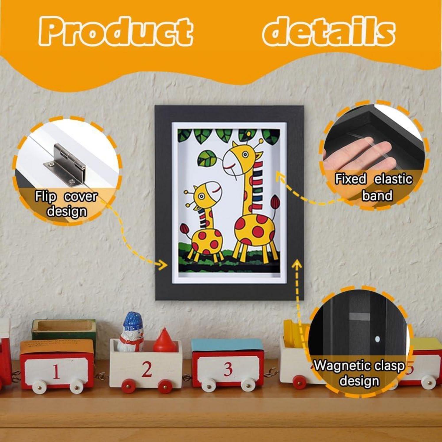 Scholar Tree Kinder-Kunstrahmen A4 Holzrahmen für über 50 Bilder 2er Pack