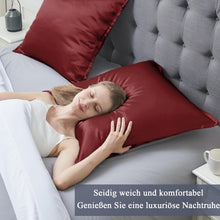Satin Kissenbezug 60x60 Set 2er Weich Seide Curly Haar