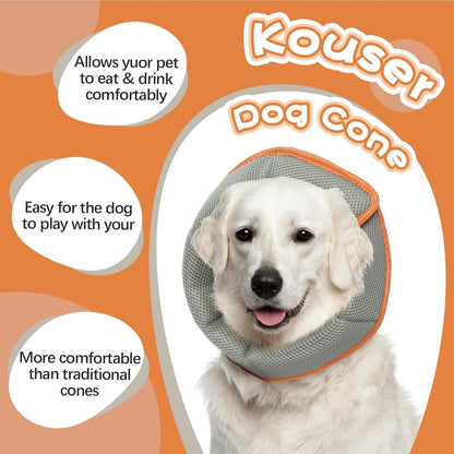 Kuoser Halskrause Leckschutz Hund Orange Größe S 24-30cm