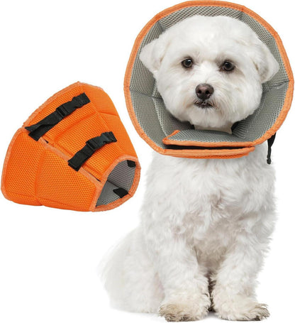 Leckschutz Halskrause Hund Biss Leckwunden Schutzkragen Orange M