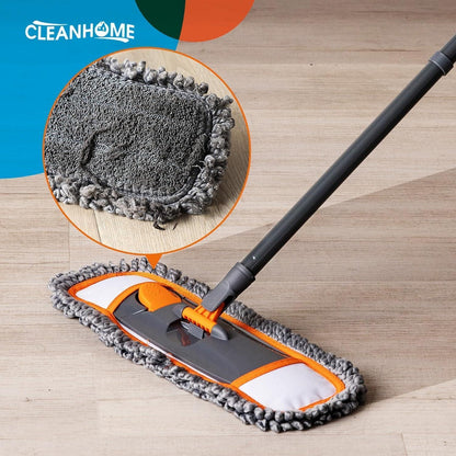 CLEANHOME Wischmopp Set 3 Waschbare Pads Lang