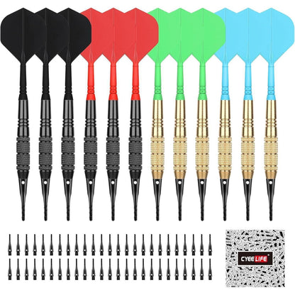 CyeeLife Profi Softdarts Set 12 Stück - Kunststoffspitze