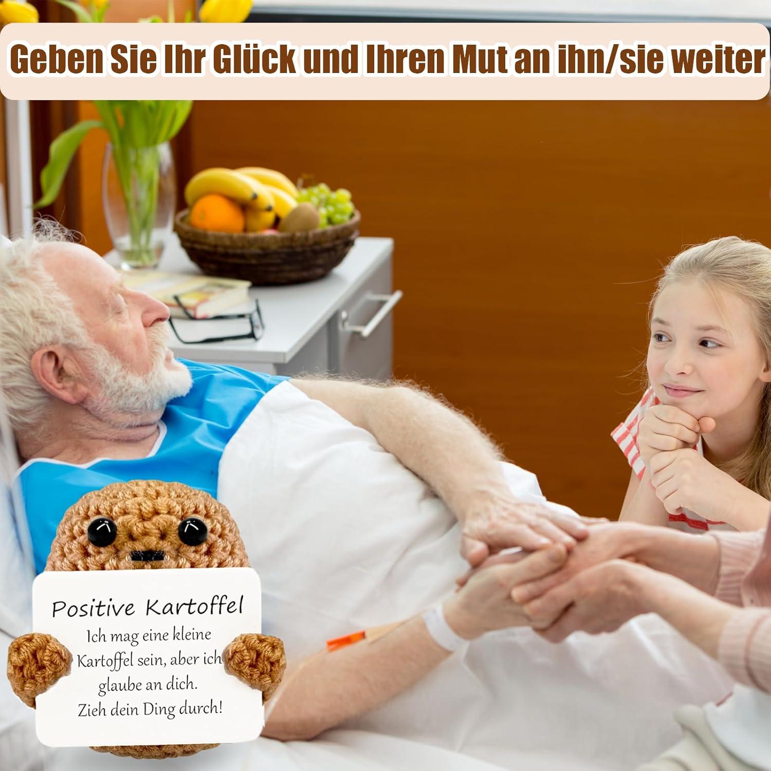Johiux Positive Potato Glücksbringer Lustige Motivationsgeschenke 4.5 x 5 cm