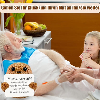 Johiux Positive Potato Glücksbringer Lustige Motivationsgeschenke 4.5 x 5 cm