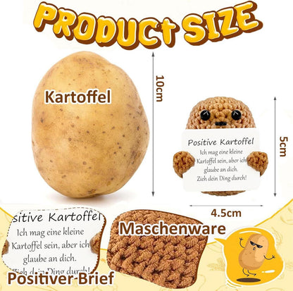 Positive Potato Glücksbringer lustiges Geschenk Oma Freundin Schule