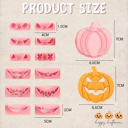 Halloween Ausstecherform Set 13 Stück Kunststoff Keksformen